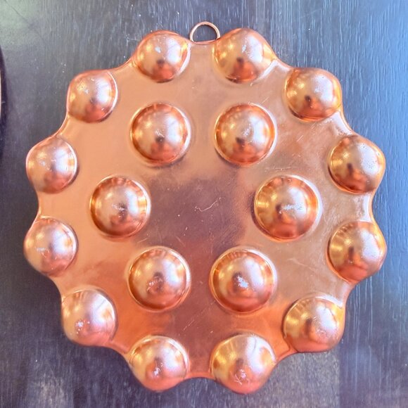 Vtg Copper Kitchen Mold Set Wall Hanging Decor Retro Bakeware Farmhouse Charm - Picture 6 of 8